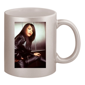 Aaliyah 11oz Metallic Silver Mug