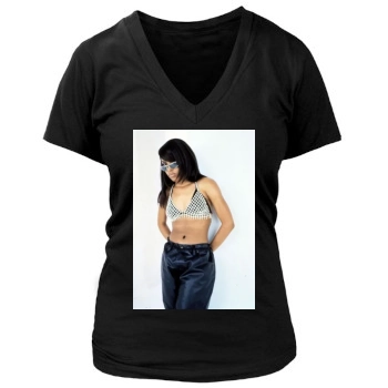 Aaliyah Women's Deep V-Neck TShirt