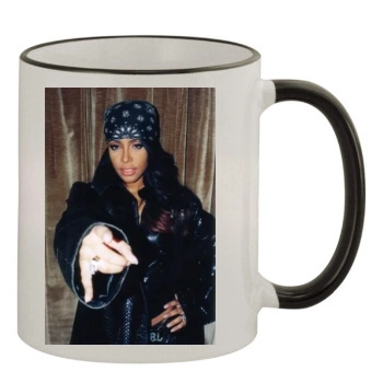 Aaliyah 11oz Colored Rim & Handle Mug