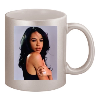 Aaliyah 11oz Metallic Silver Mug