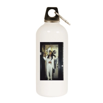 Aaliyah White Water Bottle With Carabiner