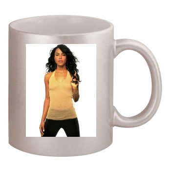 Aaliyah 11oz Metallic Silver Mug