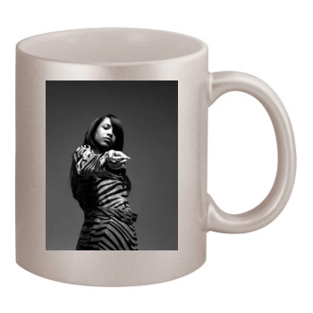 Aaliyah 11oz Metallic Silver Mug