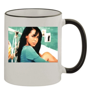 Aaliyah 11oz Colored Rim & Handle Mug