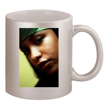 Aaliyah 11oz Metallic Silver Mug