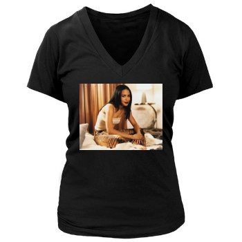 Aaliyah Women's Deep V-Neck TShirt