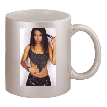 Aaliyah 11oz Metallic Silver Mug