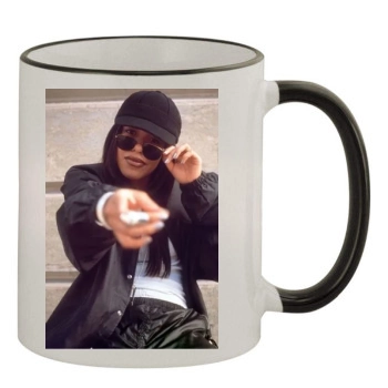 Aaliyah 11oz Colored Rim & Handle Mug