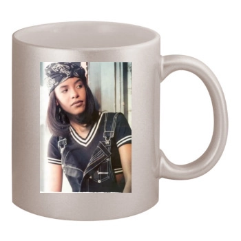 Aaliyah 11oz Metallic Silver Mug