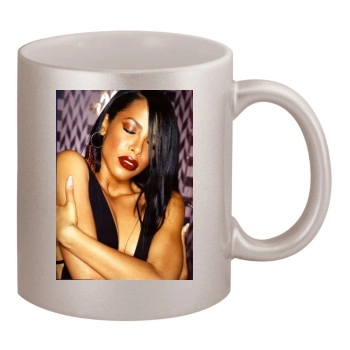 Aaliyah 11oz Metallic Silver Mug