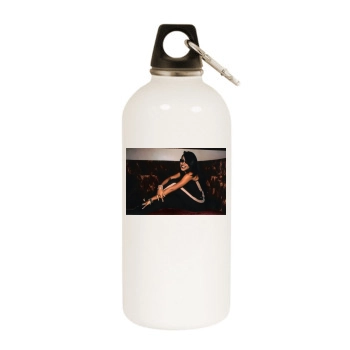 Aaliyah White Water Bottle With Carabiner