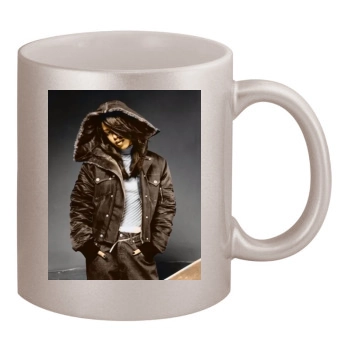 Aaliyah 11oz Metallic Silver Mug