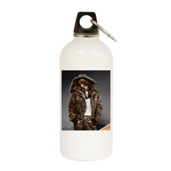 Aaliyah White Water Bottle With Carabiner