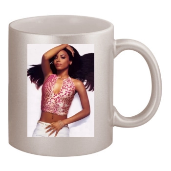 Aaliyah 11oz Metallic Silver Mug