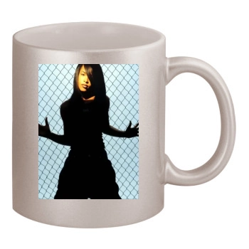 Aaliyah 11oz Metallic Silver Mug