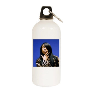 Aaliyah White Water Bottle With Carabiner