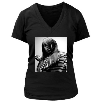 Aaliyah Women's Deep V-Neck TShirt