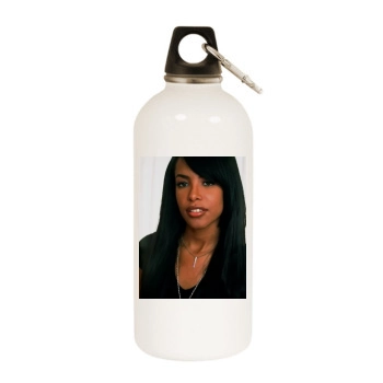 Aaliyah White Water Bottle With Carabiner