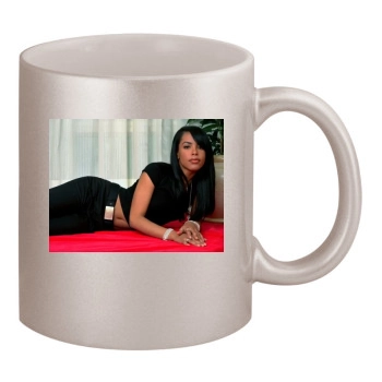 Aaliyah 11oz Metallic Silver Mug