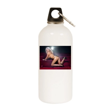 Abi Titmuss White Water Bottle With Carabiner