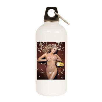 Abi Titmuss White Water Bottle With Carabiner