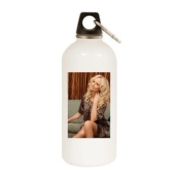 Adriana Karembeu White Water Bottle With Carabiner