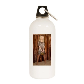 Adriana Karembeu White Water Bottle With Carabiner