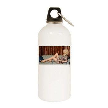 Adriana Karembeu White Water Bottle With Carabiner