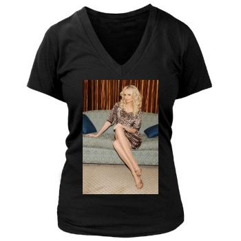 Adriana Karembeu Women's Deep V-Neck TShirt