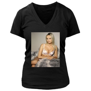 Adriana Karembeu Women's Deep V-Neck TShirt