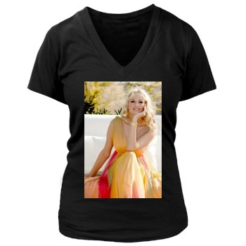 Adriana Karembeu Women's Deep V-Neck TShirt