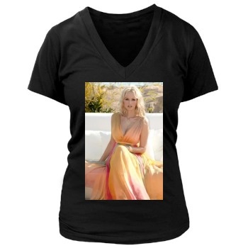 Adriana Karembeu Women's Deep V-Neck TShirt