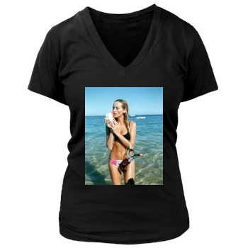 Adriana Karembeu Women's Deep V-Neck TShirt