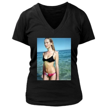 Adriana Karembeu Women's Deep V-Neck TShirt