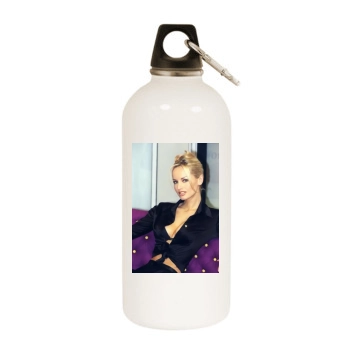 Adriana Karembeu White Water Bottle With Carabiner