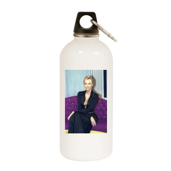 Adriana Karembeu White Water Bottle With Carabiner