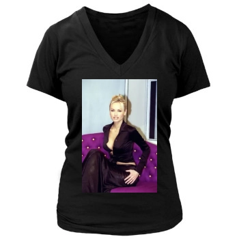 Adriana Karembeu Women's Deep V-Neck TShirt