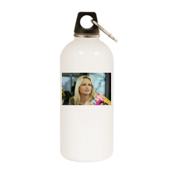 Adriana Karembeu White Water Bottle With Carabiner