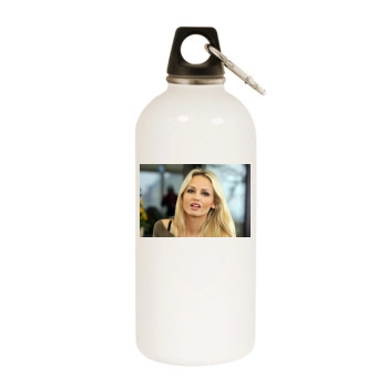 Adriana Karembeu White Water Bottle With Carabiner