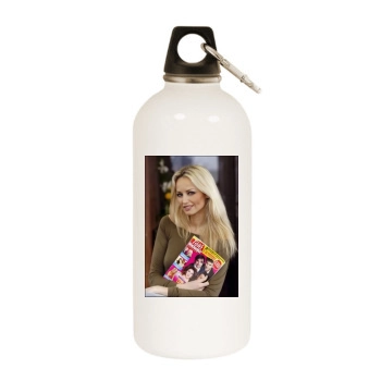 Adriana Karembeu White Water Bottle With Carabiner