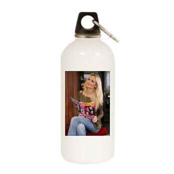 Adriana Karembeu White Water Bottle With Carabiner