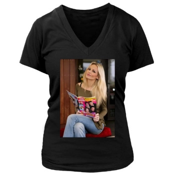 Adriana Karembeu Women's Deep V-Neck TShirt