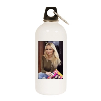 Adriana Karembeu White Water Bottle With Carabiner