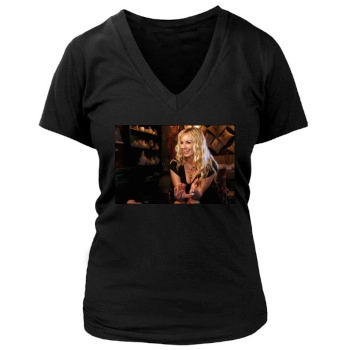 Adriana Karembeu Women's Deep V-Neck TShirt