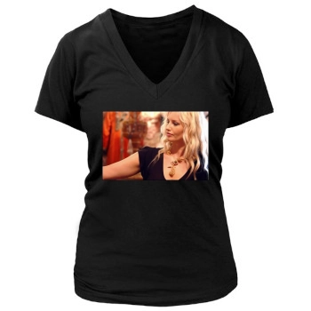 Adriana Karembeu Women's Deep V-Neck TShirt