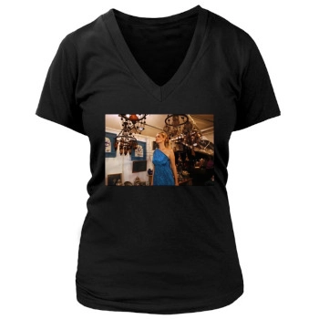 Adriana Karembeu Women's Deep V-Neck TShirt