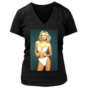 Adriana Karembeu Women's Deep V-Neck TShirt