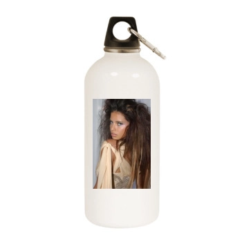 Adriana Lima White Water Bottle With Carabiner