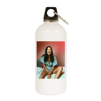 Adriana Lima White Water Bottle With Carabiner