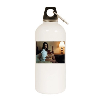 Adriana Lima White Water Bottle With Carabiner